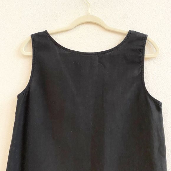 Clickby Color Me Cotton Women's 100% Linen Sleeveless Short Dress Pockets SZ M - Picture 7 of 10